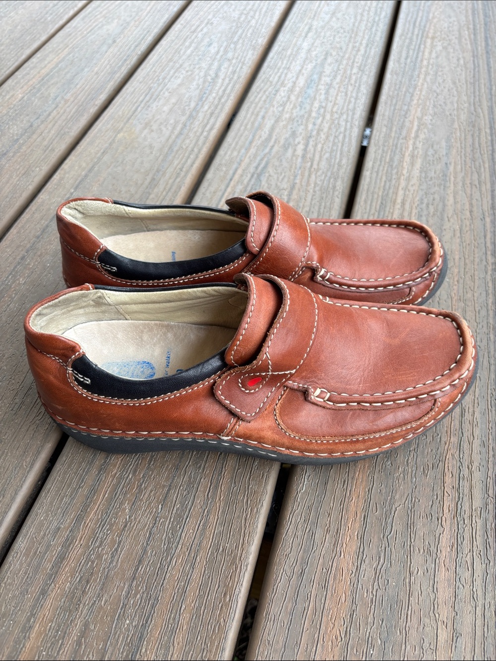 Wolky Shoes Womens 40 Loafers Brown Leather Slip On Casual Comfort Low Top